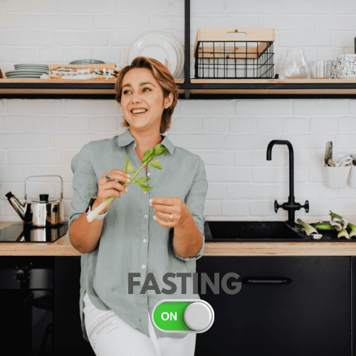 16:8 intermittent fasting schedule showing eating and fasting windows