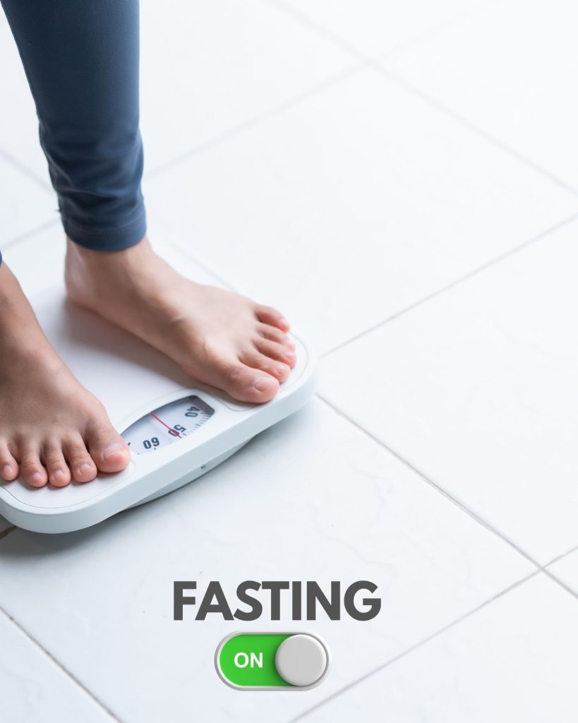 Woman achieving metabolic flexibility and fat burning through fasting